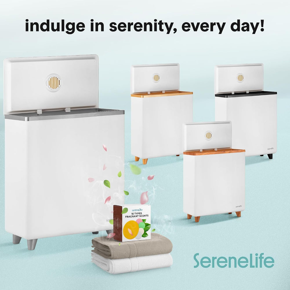 SereneLife Luxury Rectangle Towel Warmer - Spa & Bathroom Heater with Cus...