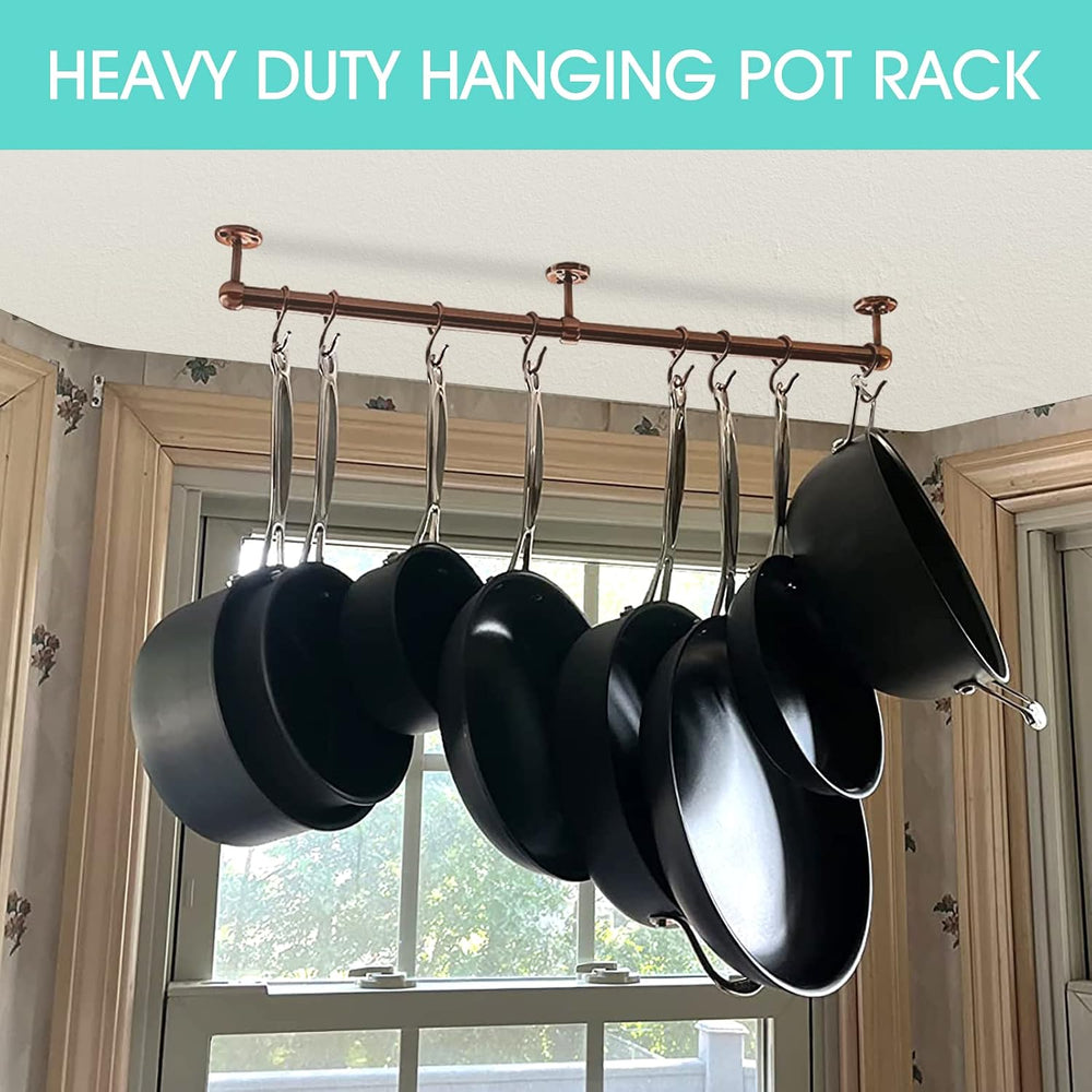 ROTHLEY Stainless Steel Pot and Pan Hanger: 23.7 Inch Wall Mounted Hanging Po...