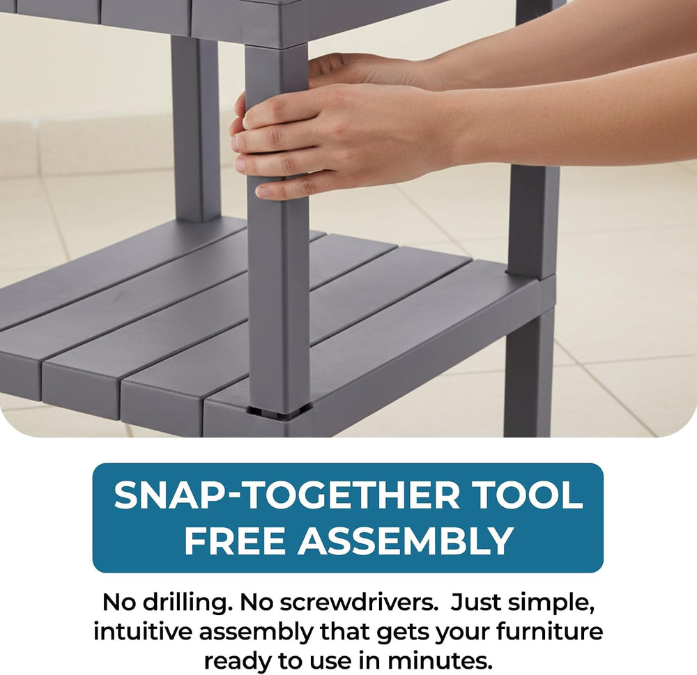 Honey-Can-Do Grey 4-Tier Storage Shelf