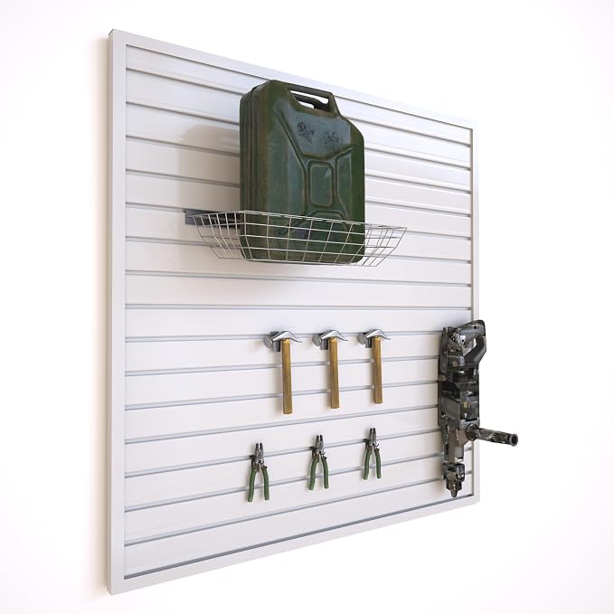 NeatiEase Slatwall Panel Wall Storage Systems, 4 x 4ft Slat Wall Paneling