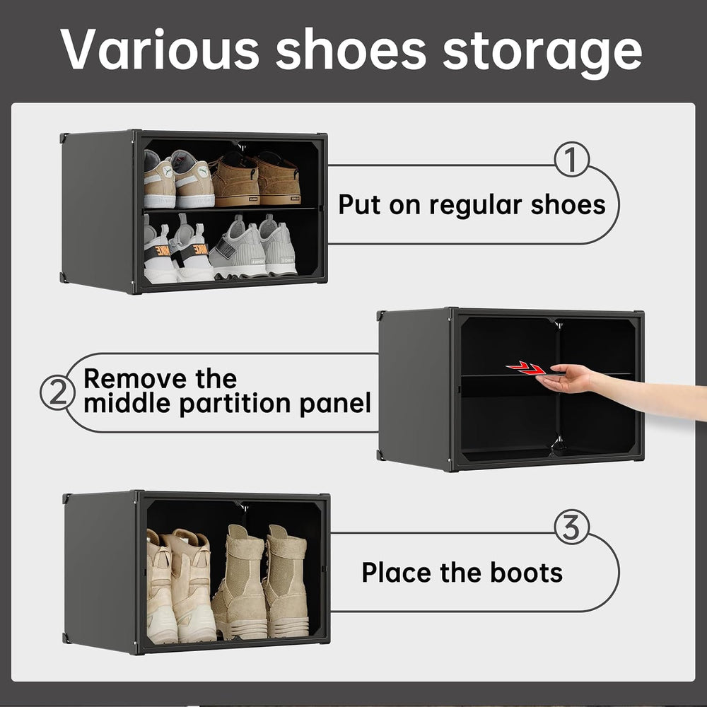 MAGINELS Expandable Shoe Rack Cabinet with Door (32 Pairs)