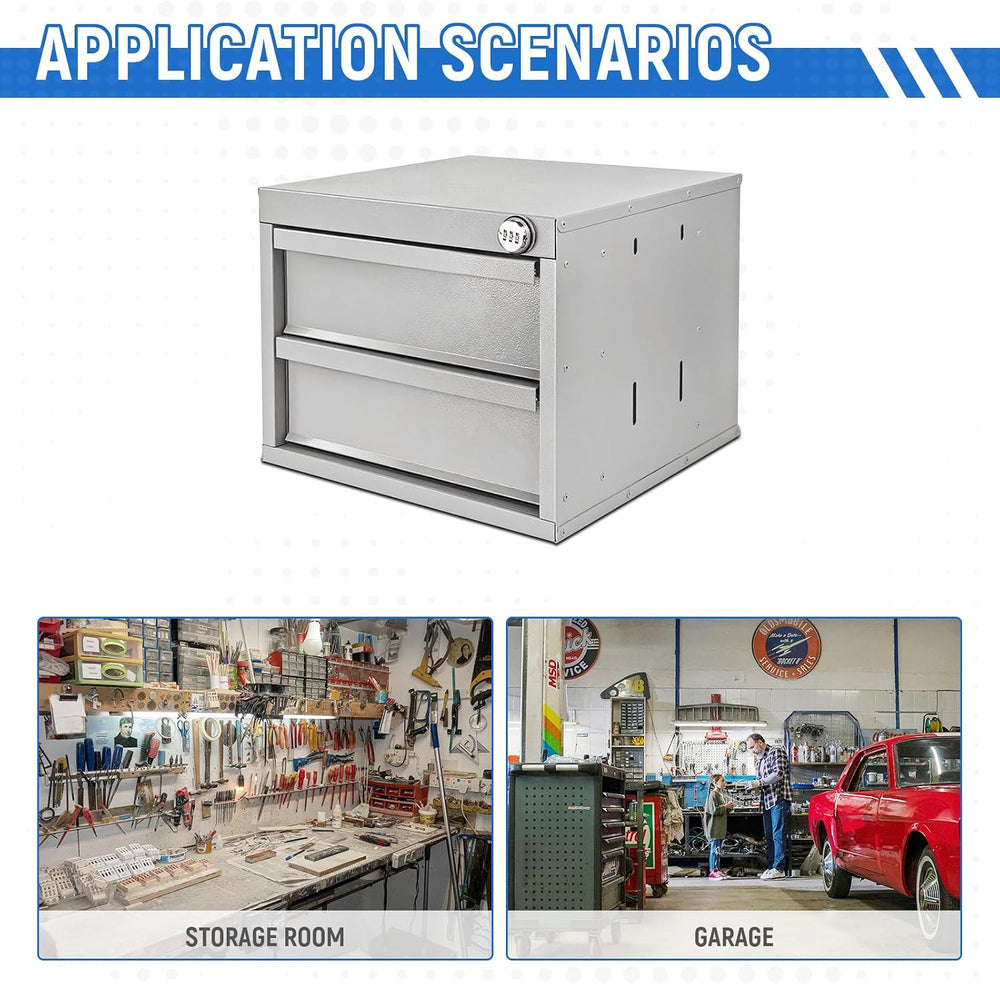 AA Products Model DW-1650 2 Tiers Drawer Cabinet with Password Lock Designed ...