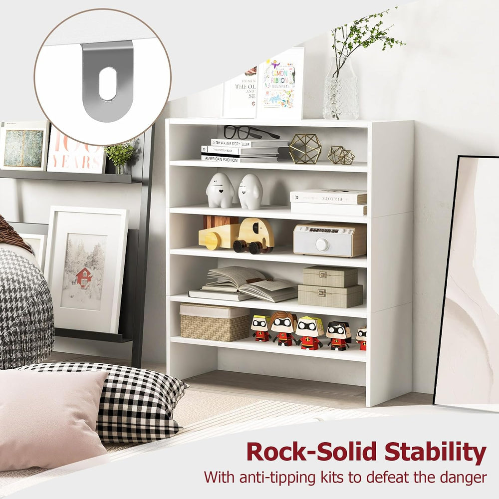 Tangkula Stackble Vertical Shoe Rack, Space Saving 6-Tier Corner Shoe Storage...