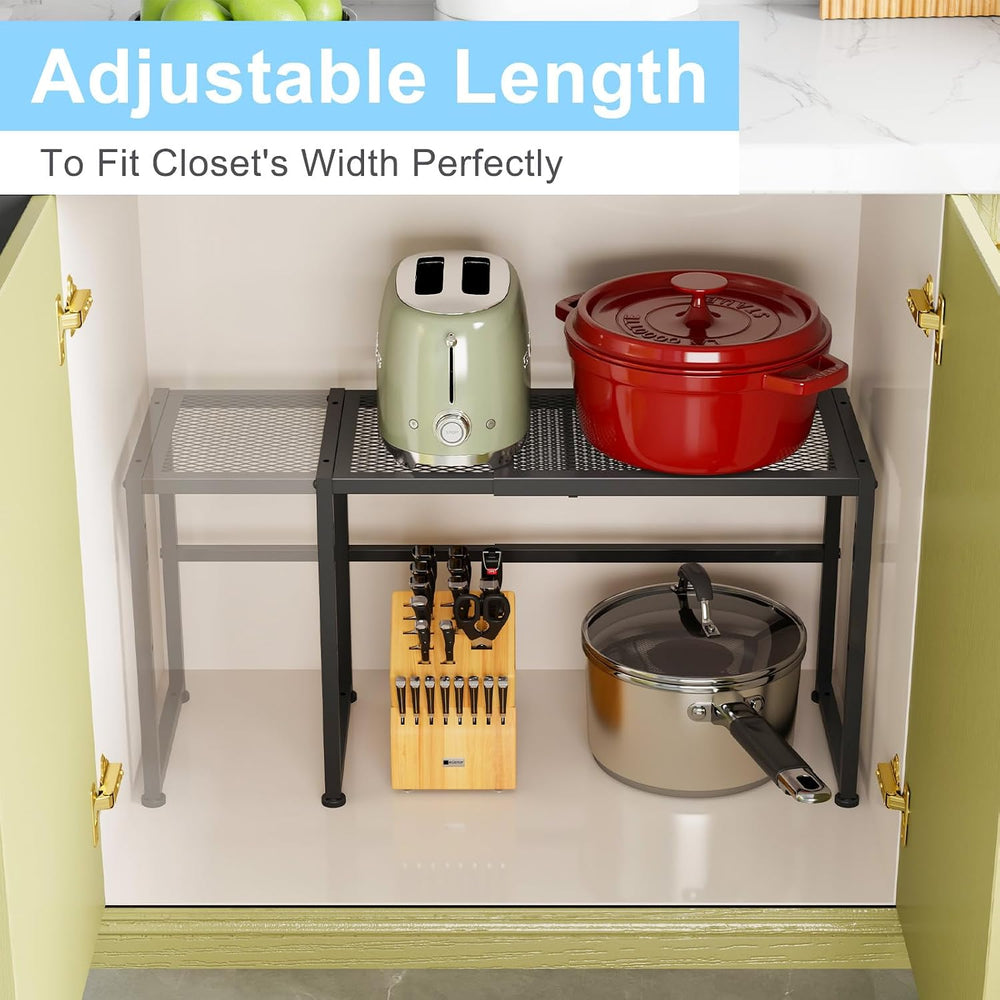 Expandable Storage Shelves Rack, Heavy Duty Metal Shelving Unit and Storage