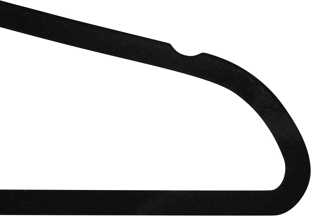 Simplify 10 Super Slim Velvet Huggable Hangers in Black