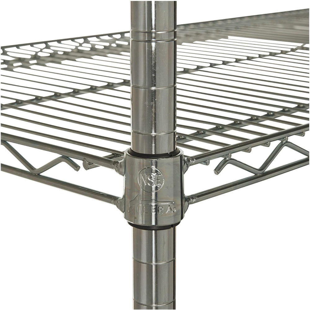 Alera NSF Certified Industrial Four-Shelf Wire Shelving Kit, 36w x 18d x 72h,...