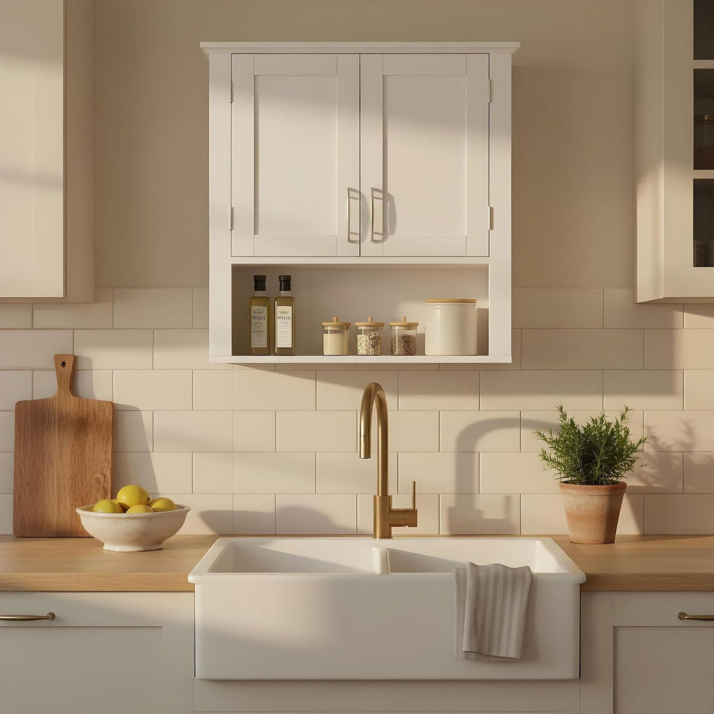 SUPER DEAL Bathroom Wall Cabinet Over The Toilet, Wall Mount Storage Medicine...