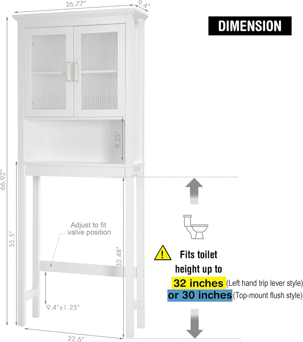 Spirich Over The Toilet Cabinet for Bathroom Storage, Above Toilet Storage Ca...