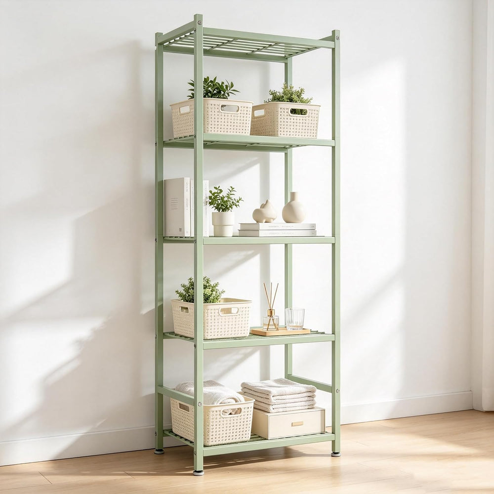 Storage Shelves, Metal Shelving Unit with Adjustable Feet, Shelf Organizer fo...