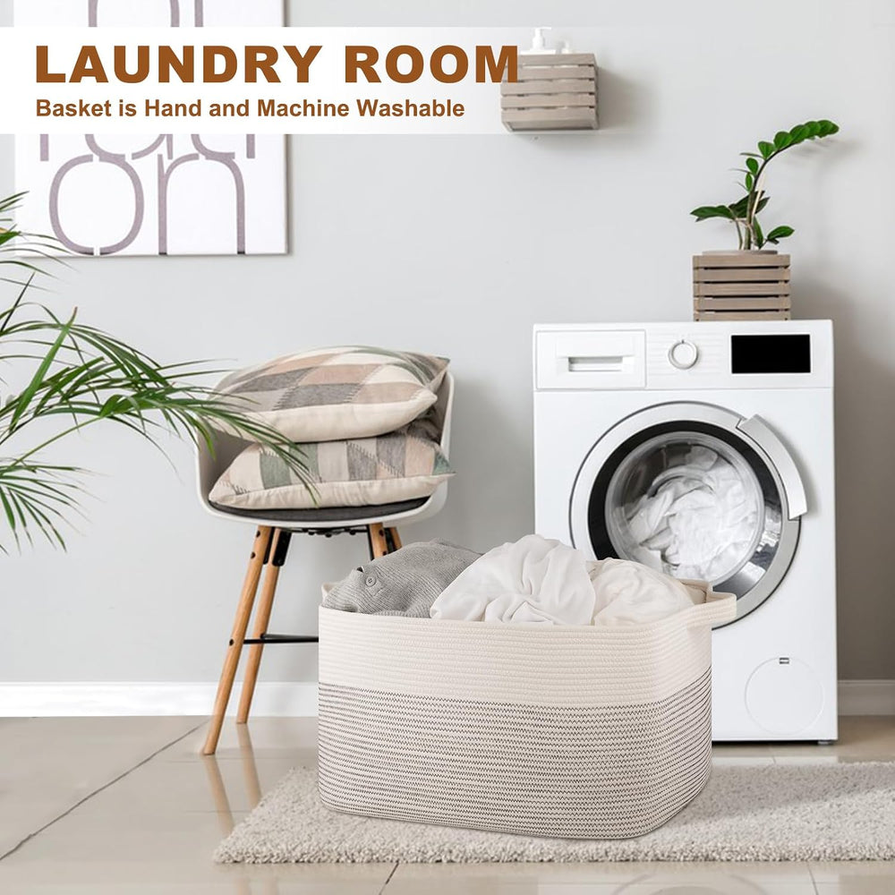 OIASKET 90L Extra Large Blanket Basket Living Room, 24"x16.9"x14.2&...