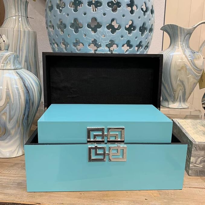 Galt International Large & Small Decorative Storage Box w/Hinged Lid (Set...