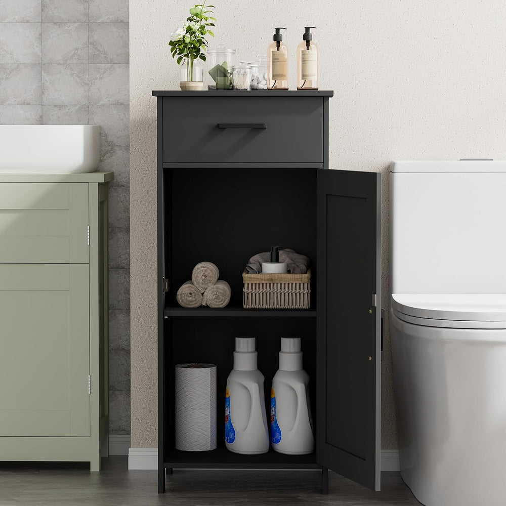 Bathroom Storage Cabinet with Drawer & Adjustable Shelf