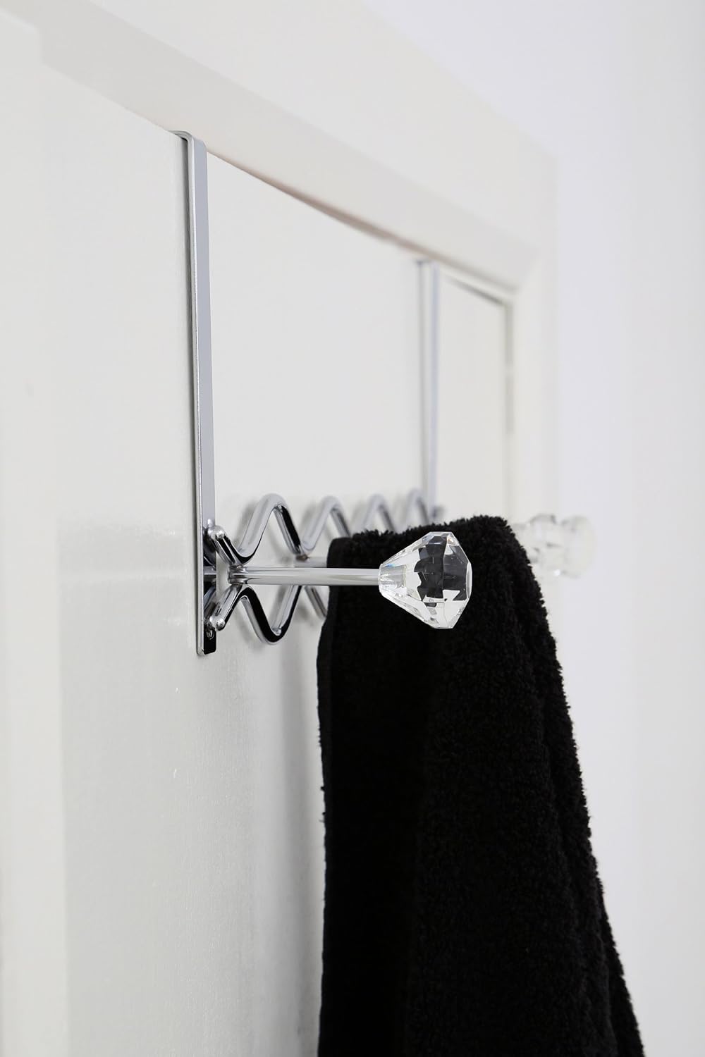 Premier Housewares 5 Diamante Hook Over Door Hanger - Clear