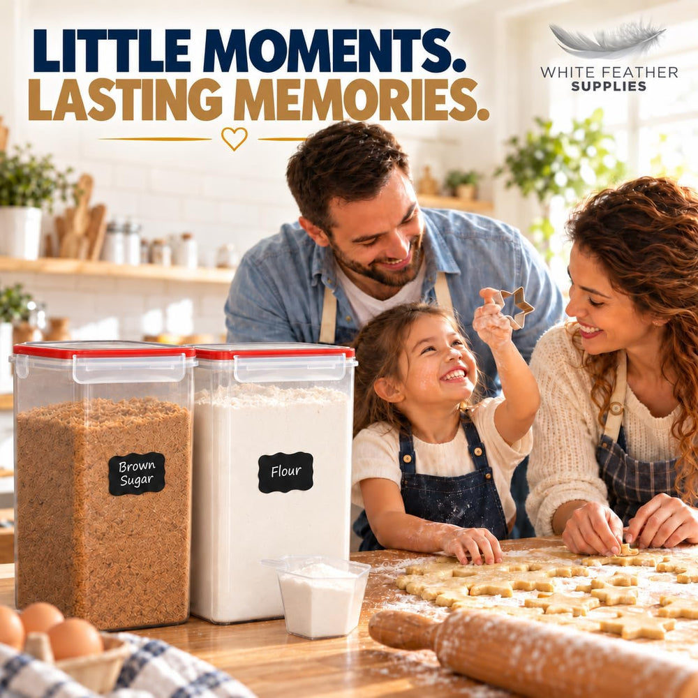 2 PC (8.5L / 287 Oz) Extra Large Flour Container & Sugar Container Set