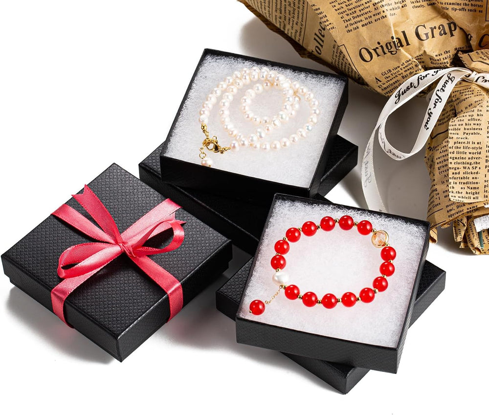 GEFTOL Jewelry Gift Boxes 96 Pack 3.5x3.5x1 Inch Cardboard Jewelry Boxes,Smal...