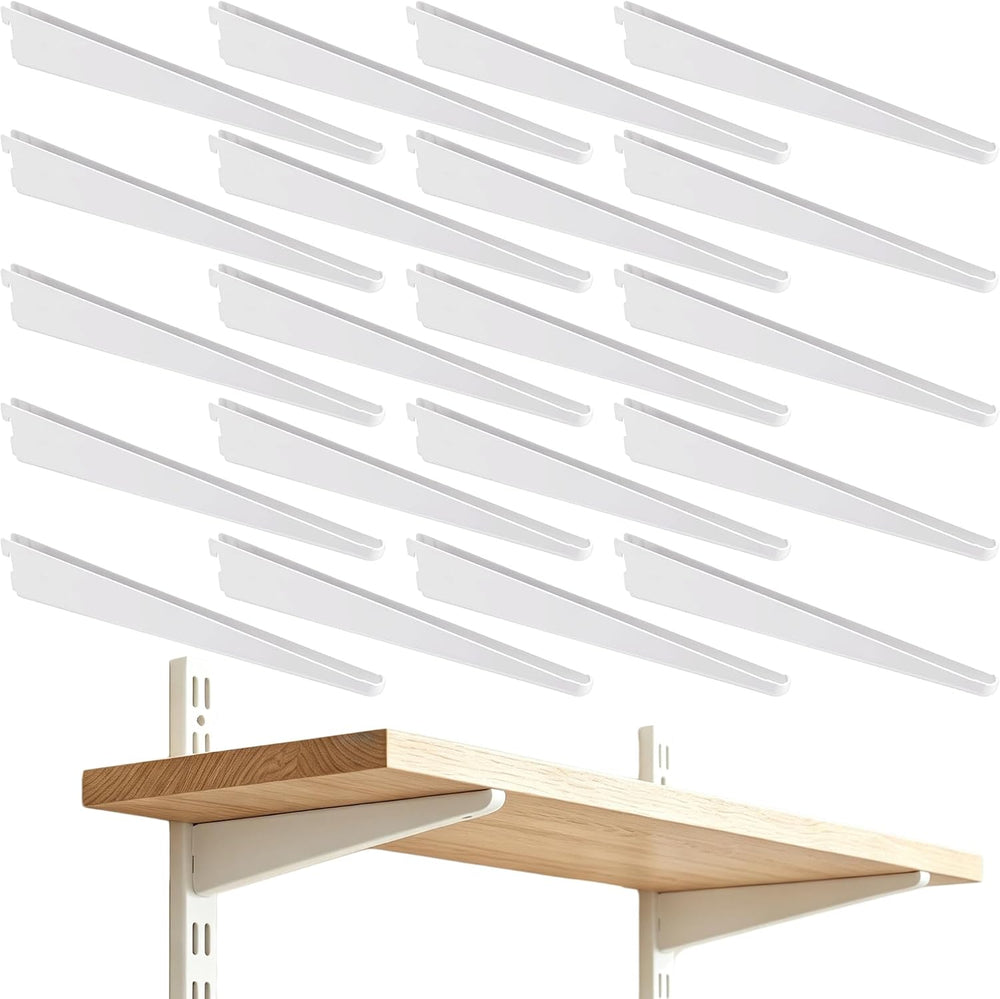Laoha 20-Piece 11.5 Inch Adjustable Shelf Brackets,Set for Double Track Close...