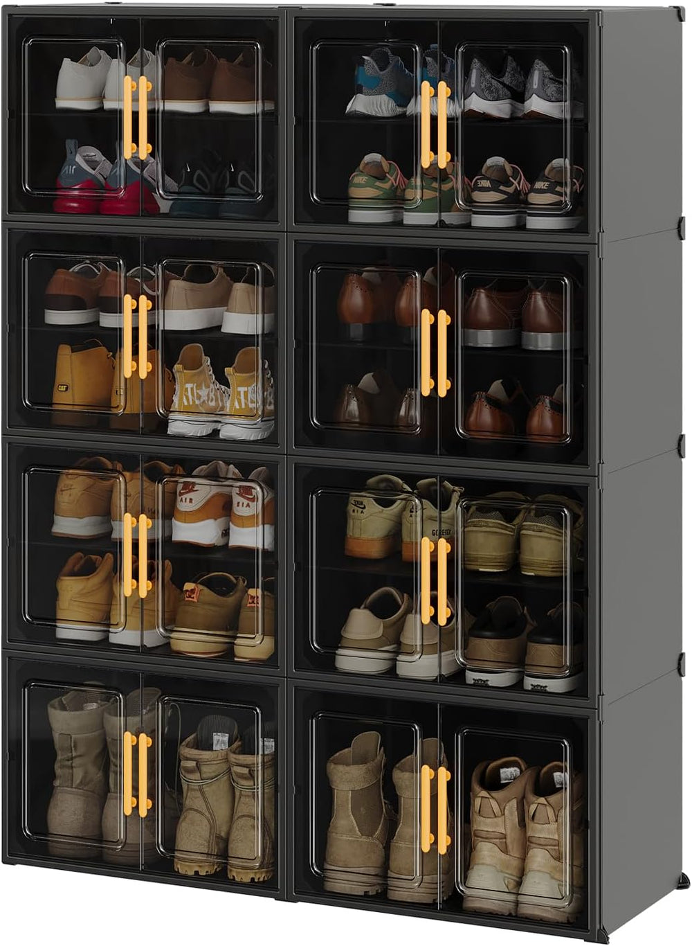 MAGINELS Expandable Shoe Rack Cabinet with Door (32 Pairs)