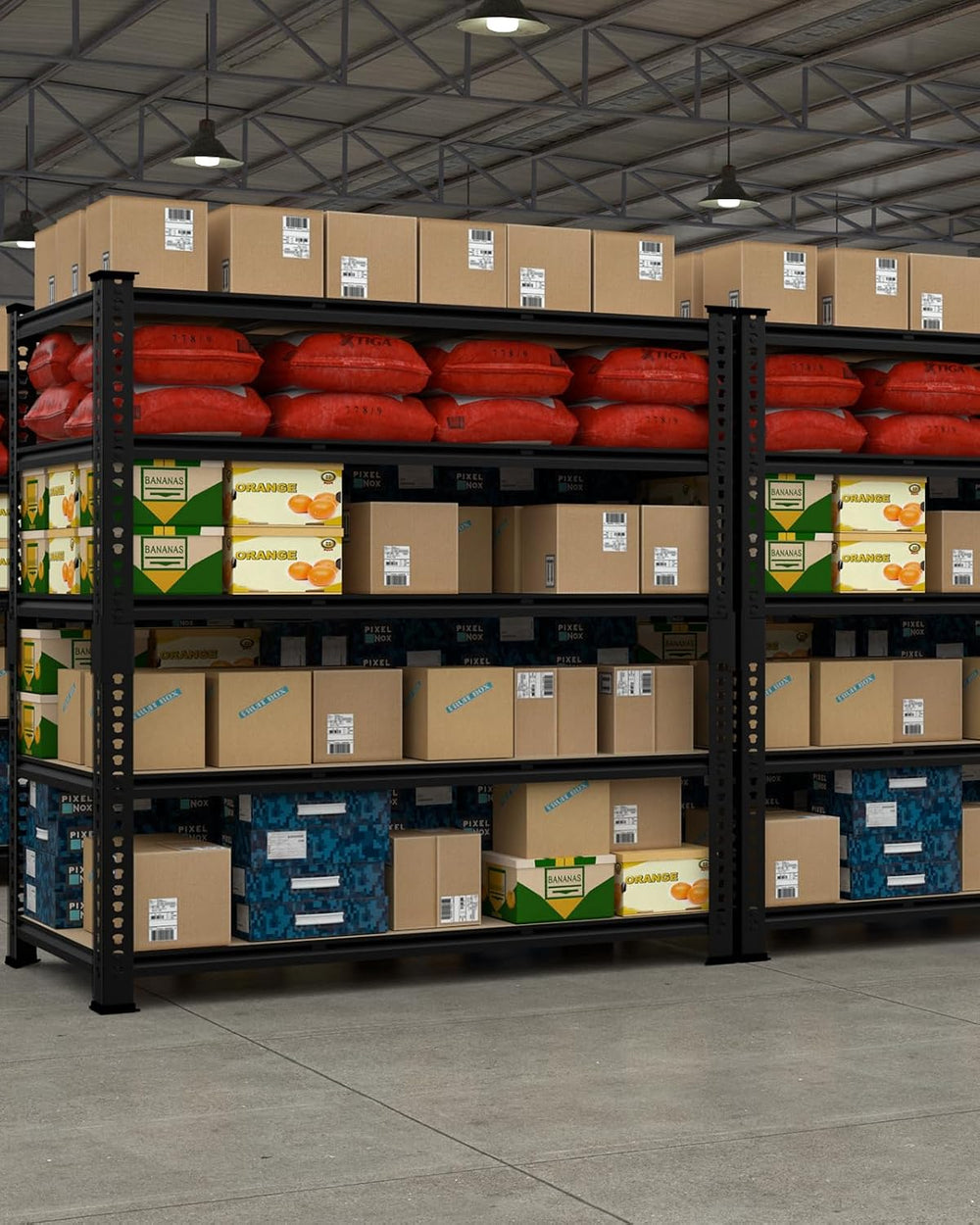 PrimeZone 3250 LBS Heavy Duty Garage Storage Shelves Adjustable Shelf, 4PCS