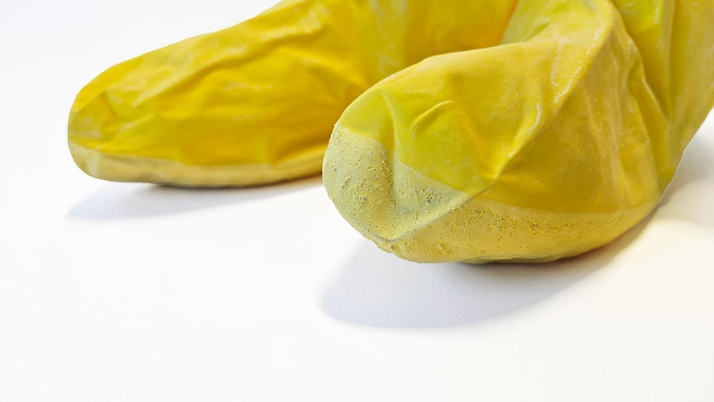 FGS Haz-Mat Yellow Latex Nuke Boots Covers-Disposable, Waterproof Shoe Covers...