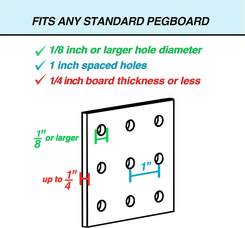 Pegboard Bins – 24 Pack Clear - Hooks to Any Peg Board - Organize Hardware, A...