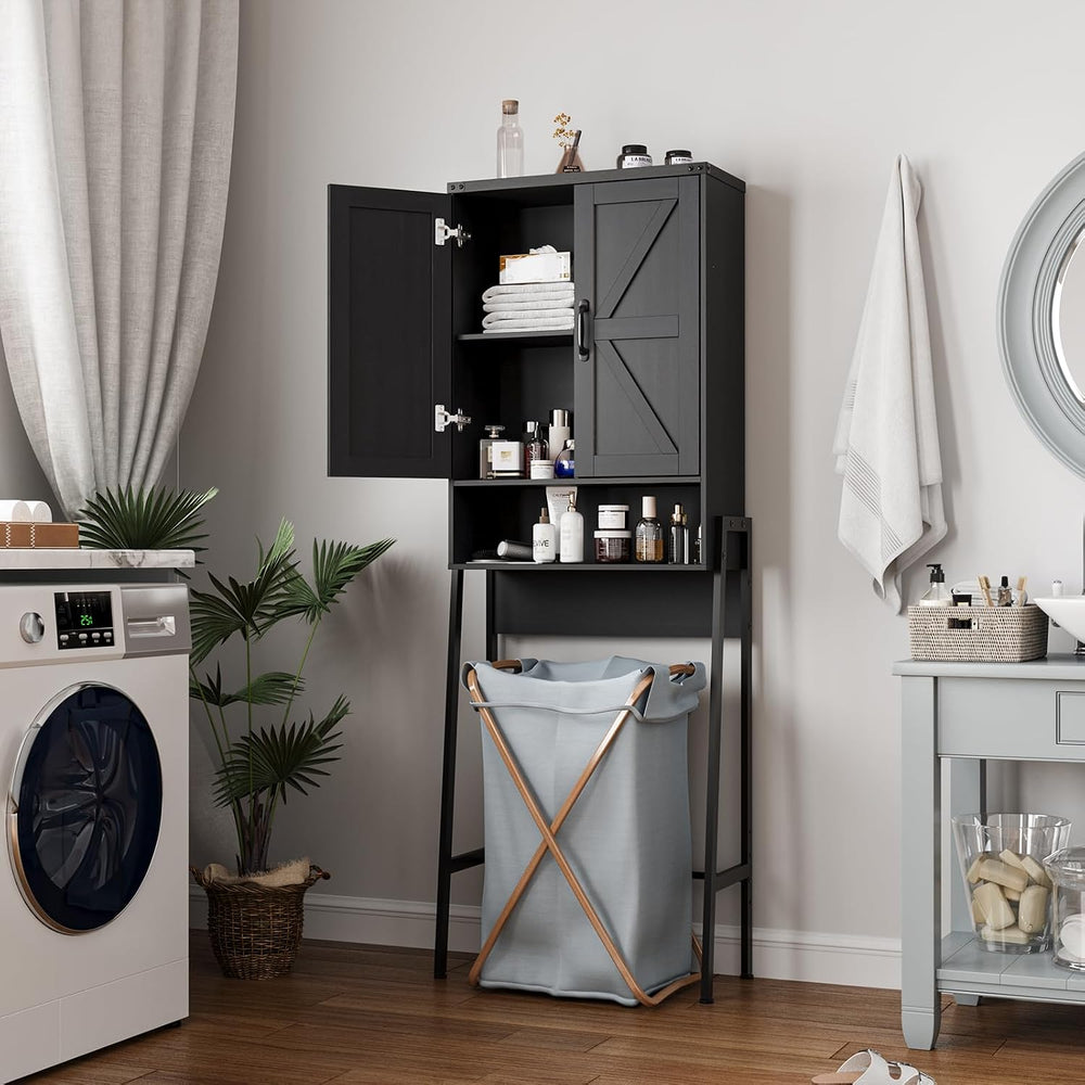 Vabches Over The Toilet Storage Cabinet with 2-Door Design Bathroom Organizer...