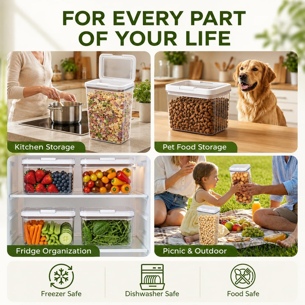 16-Piece Airtight Food Storage Containers, 8 Containers and 8 Lids