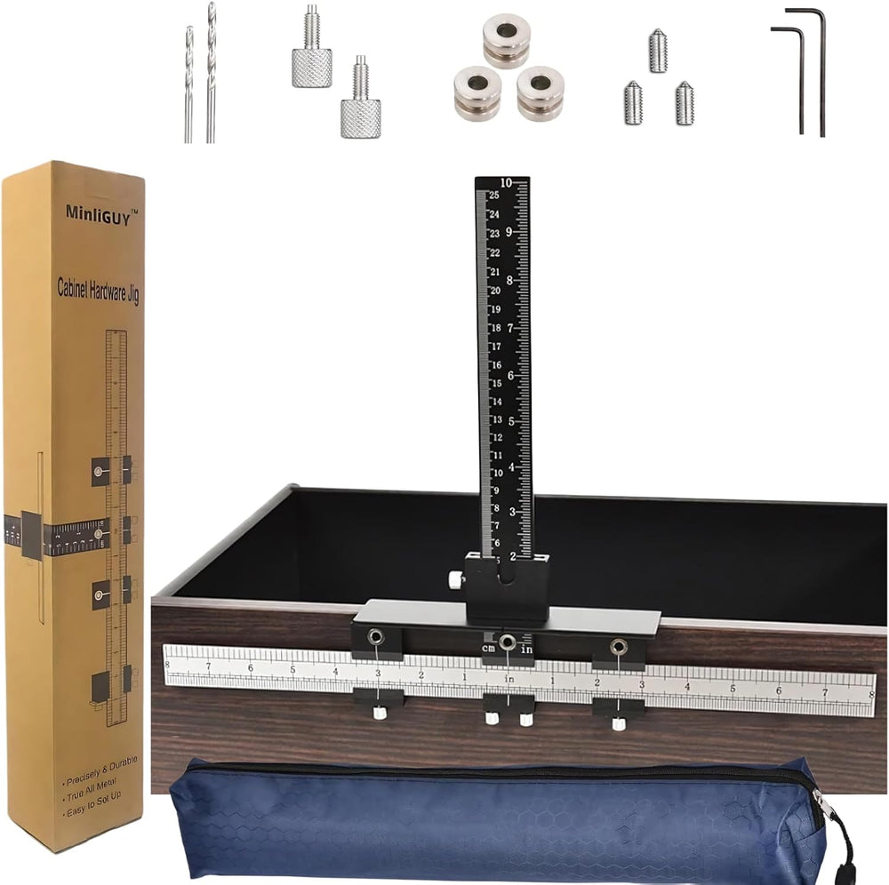 Cabinet Handle Jig, Template Tool for Hardware Installation Hole Drilling