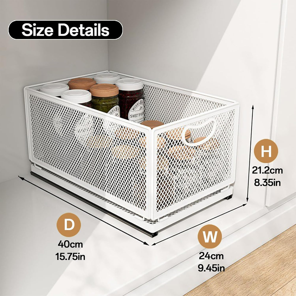 1 Pack Pull out Cabinet Organizer with Sliding Drawer,9.6"W x15.7"D...