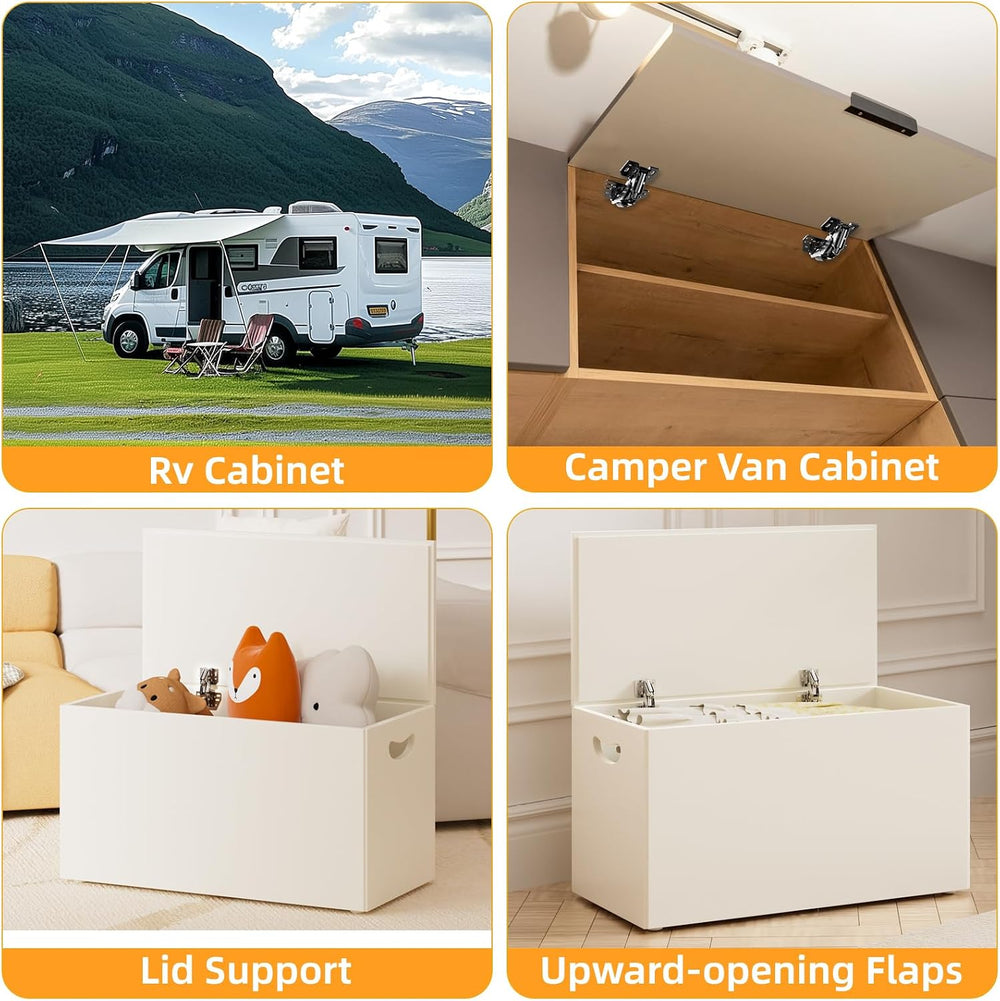Chibery 10 Pack 90° RV Cabinet Hinges, Heavy Duty Surface Mount Soft Close Ac...