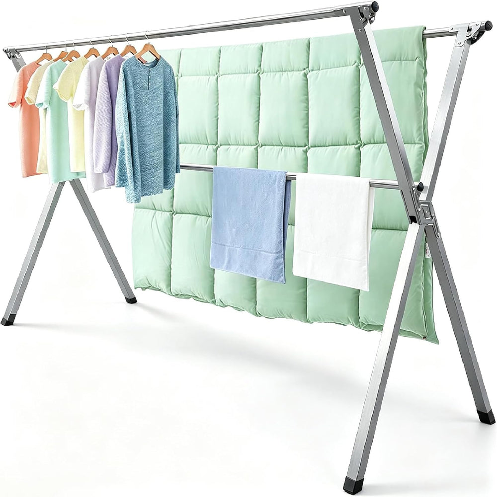 81.5" Clothes Drying Rack Folding Indoor Outdoor Drying Rack Clothing