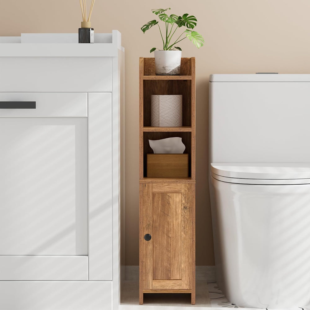 Small Bathroom Storage Cabinet, Narrow Toilet Paper Cabinet