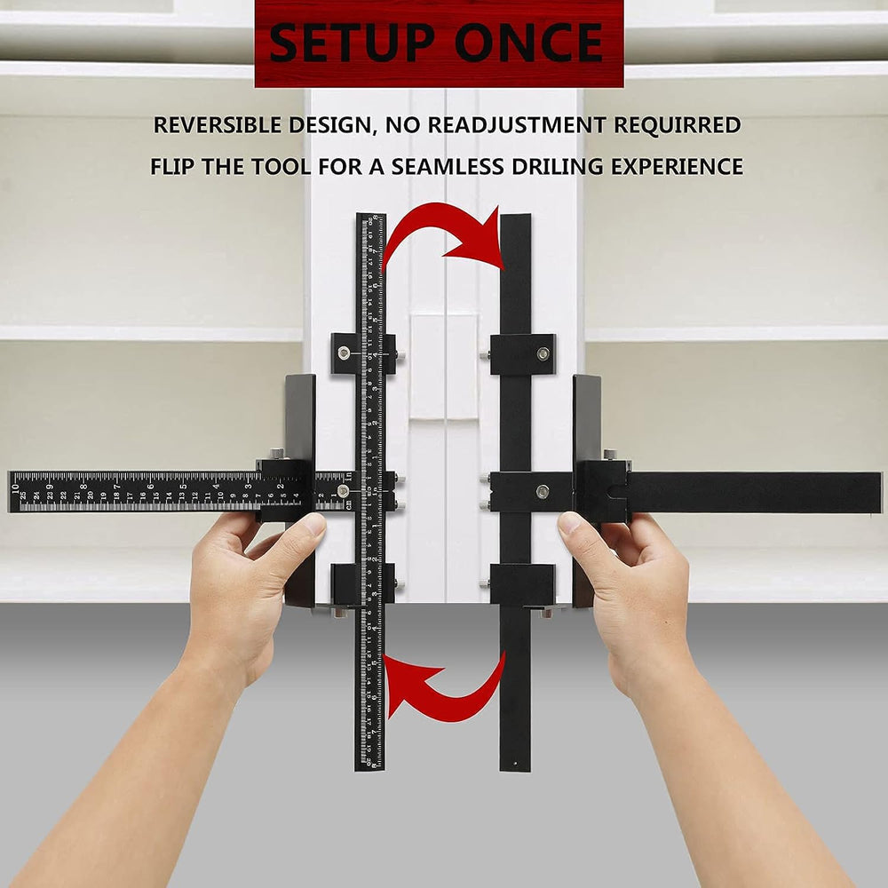 Cabinet Hardware Jig Tool All Aluminum Alloy,Adjustable Drill Guide Template ...
