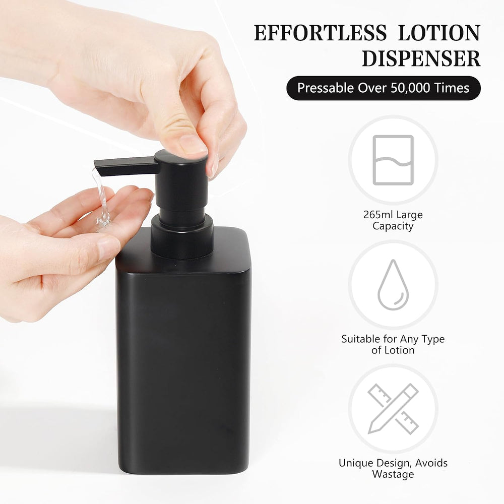 Bathroom Accessories Set, 4 Piece Toothbrush Holder Set, Matte Black