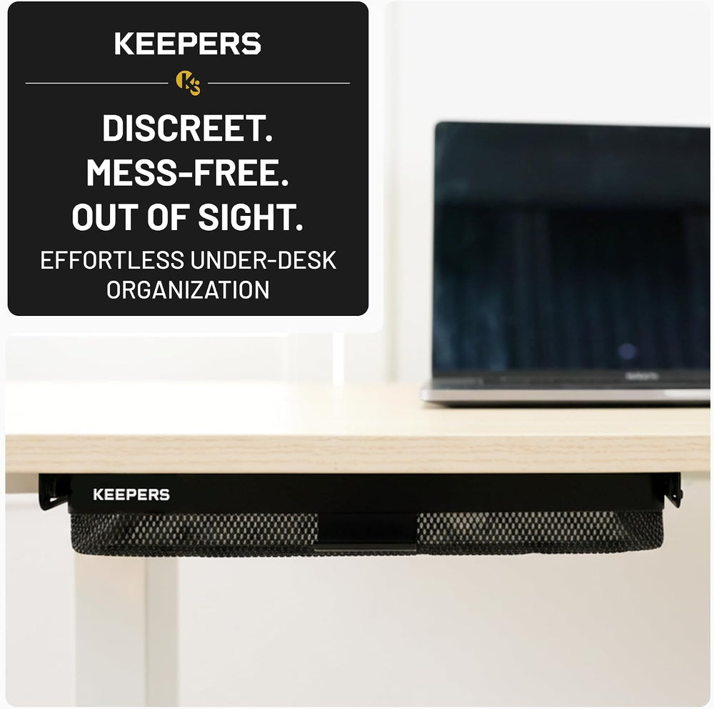 KEEPERS Anything Keeper — Compact 11x10in Under-Cabinet Slide-Out Drawer, Hid...