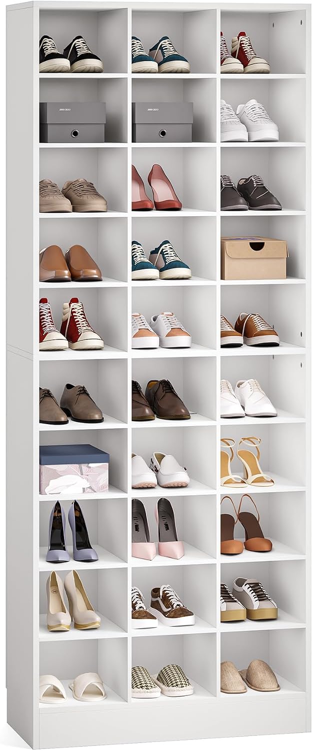 LITTLE TREE 70.9" Tall Shoe Rack, 10-Tier Freestanding Shelf, Max. Store...