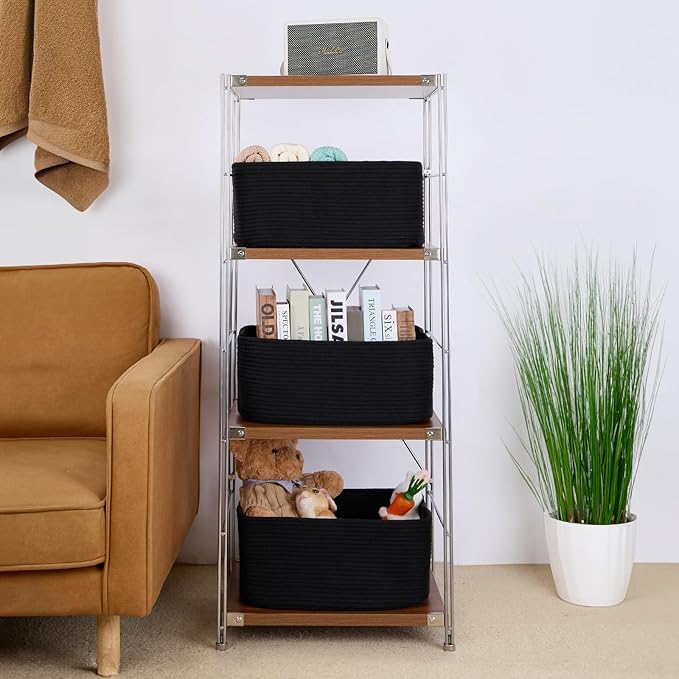 Large Storage Baskets for Organizing, Closet Shelf Baskets for Clothes Blanke...