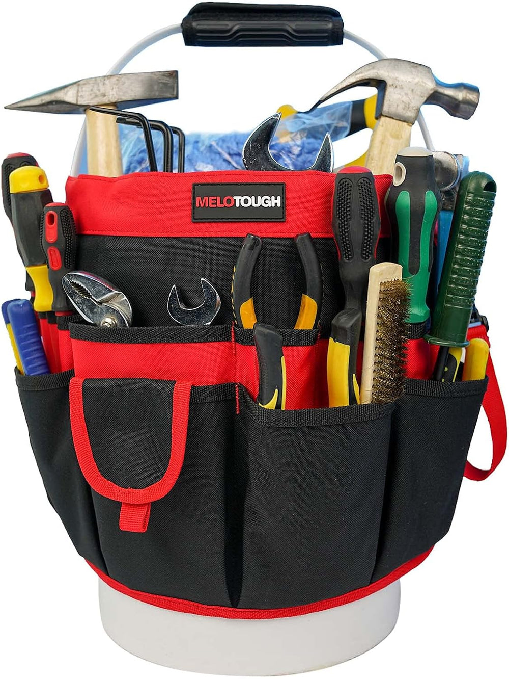 MELOTOUGH Bucket Caddy Organizer Bucket Tool Organizer for Garden Tools Fit 3...