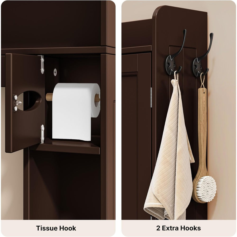 Over The Toilet Storage Cabinet, 32.3" W, Espresso
