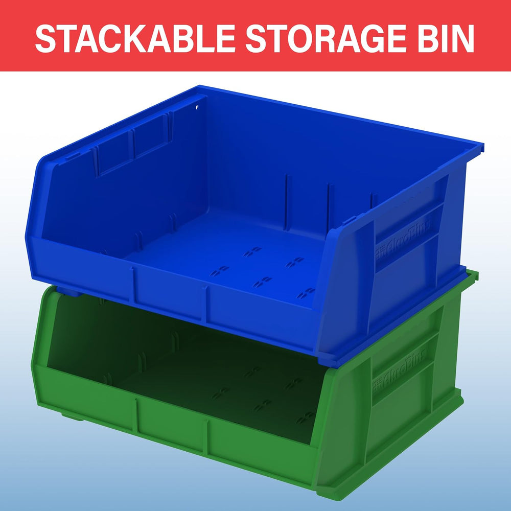 Akro-Mils 30250 AkroBins Plastic Storage Bins, 15"x16"x7", Cle...