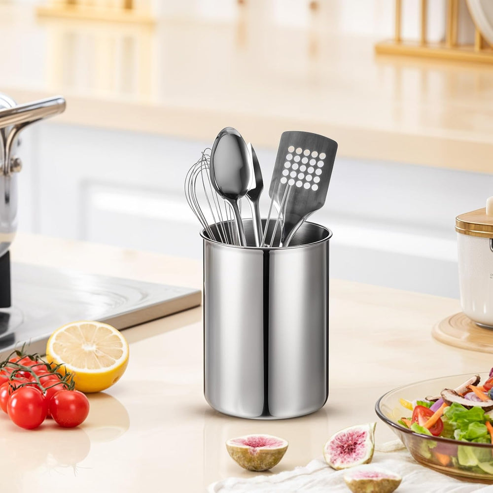 3 Pcs Cooking Utensil Holder for Kitchen Counter, 5.6 x 7.5 inch Metal Utensi...