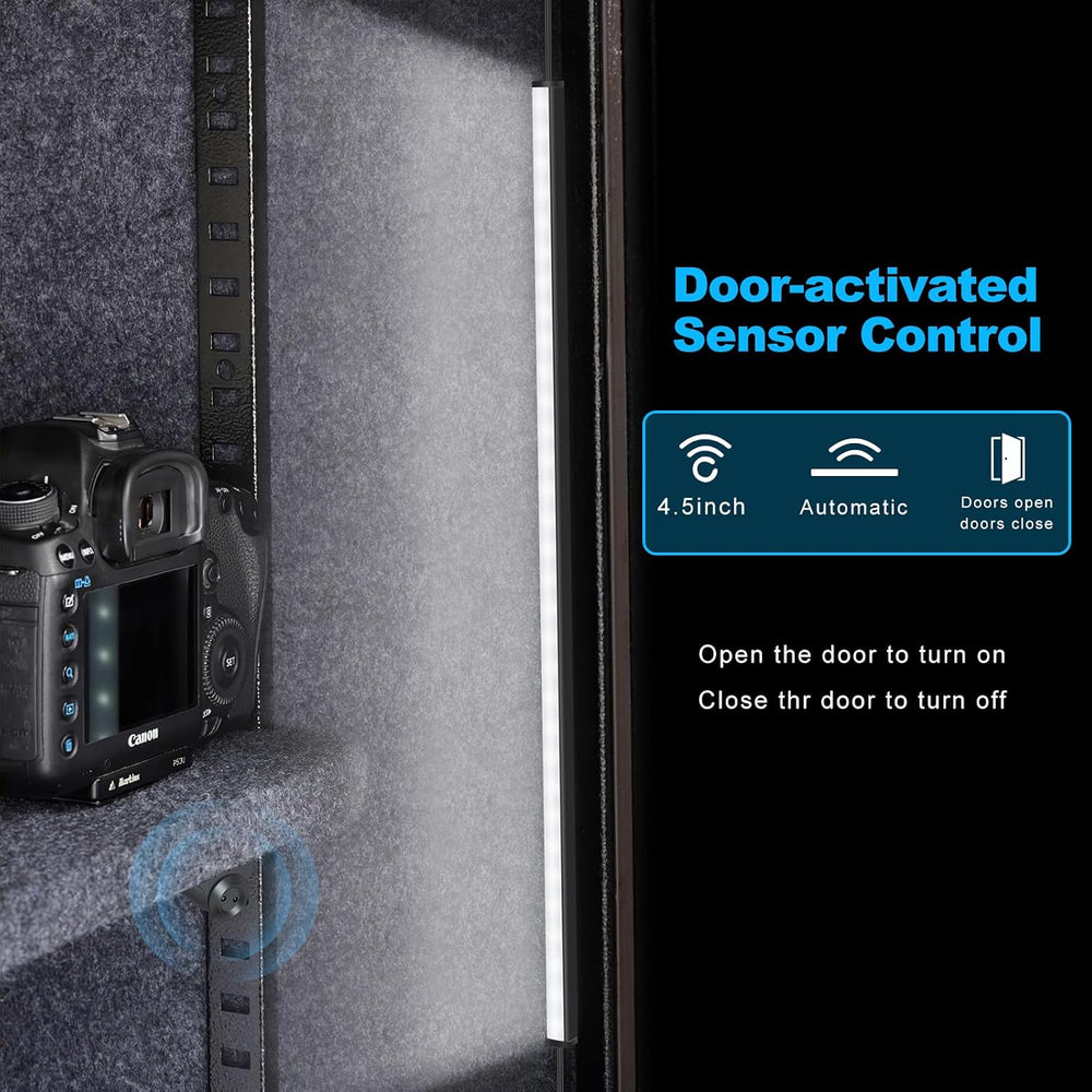 JUSJUBR Gun Safe Light Kit - Door Activated Safe Lights, 6 PCS x 12 Inch Slim...