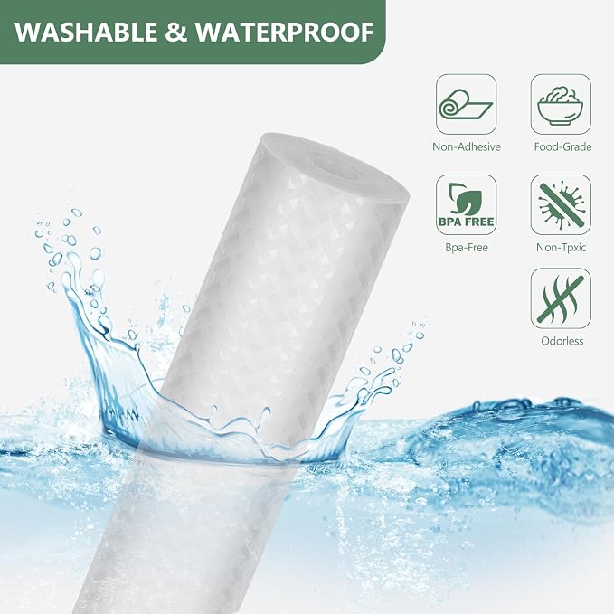Shelf Liners, Non-Adhesive Drawer Liner, Waterproof & Oil-Proof Kitchen C...