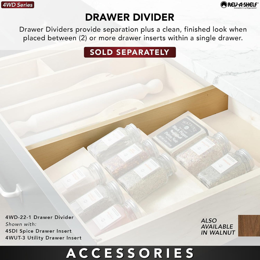 Rev-A-Shelf Trim-to-Fit Silverware Drawer Organizer for Kitchen Utensil Cutle...