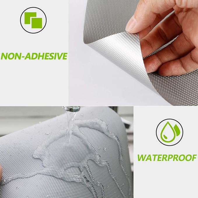 Kitchen Shelf Liner Drawer Liners, Non-Adhesive Refrigerator Liners Waterproof