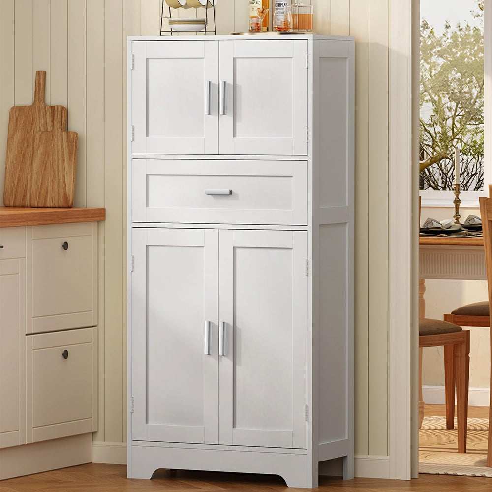 TEENFON Bathroom Storage Cabinet with Adjustable Shelf & Large Drawer