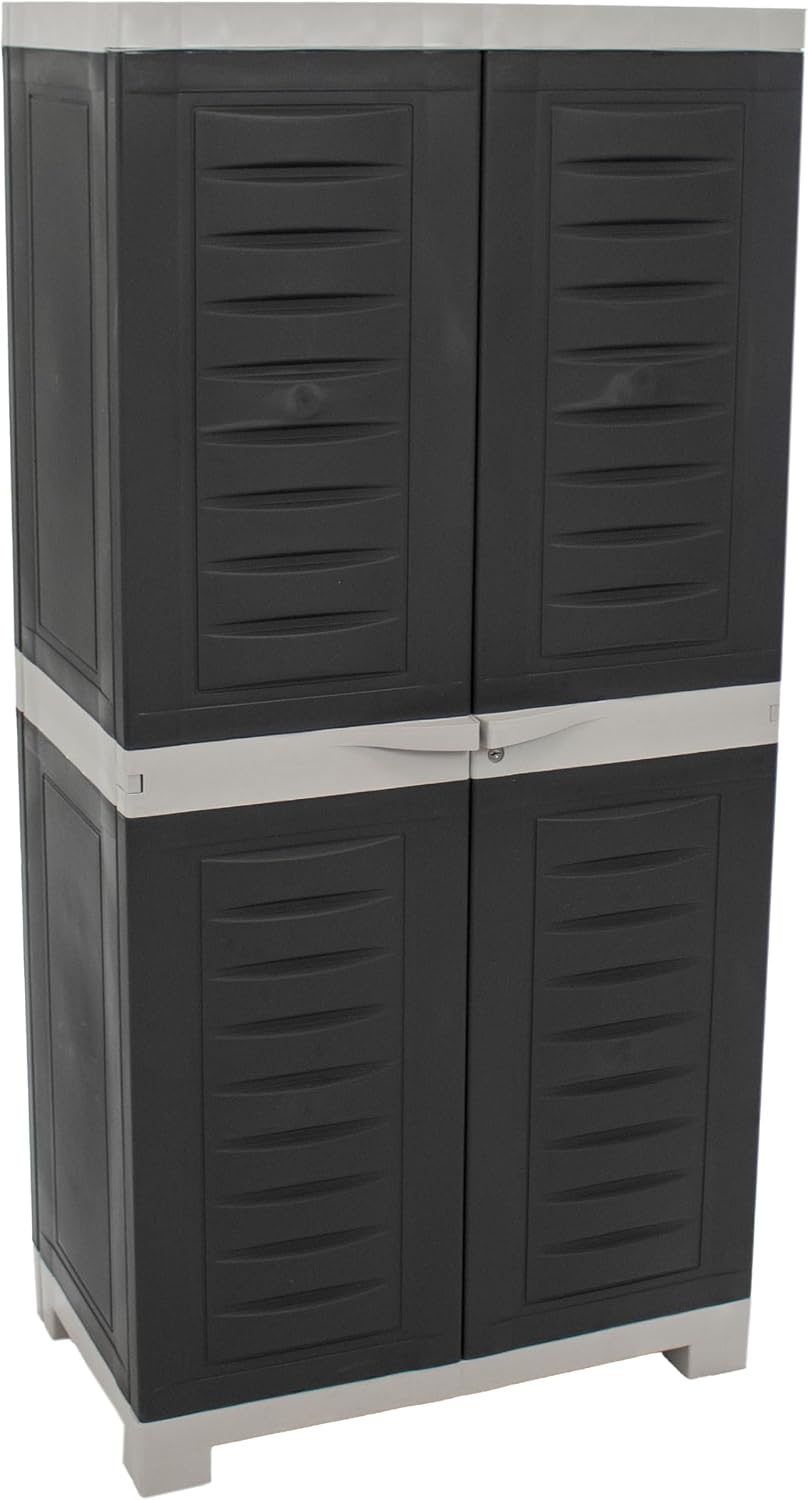 Sunnydaze 48" Garage Storage Cabinet with Locking Doors & Shelves, C...