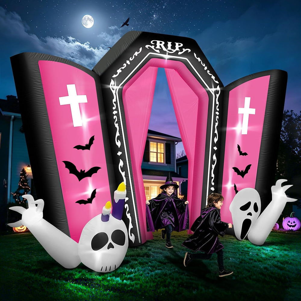 Kalolary 12.5 FT Halloween Inflatables Spooky Gravestone Outdoor Decoration