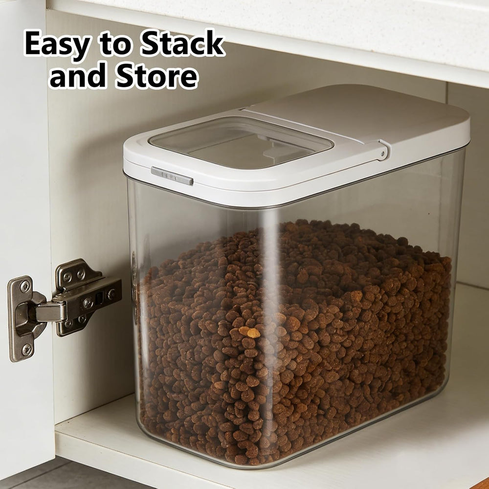 YEXEXINM Pet Food Storage Container with Lid & Scooper 10-15lbs/12L Dog F...
