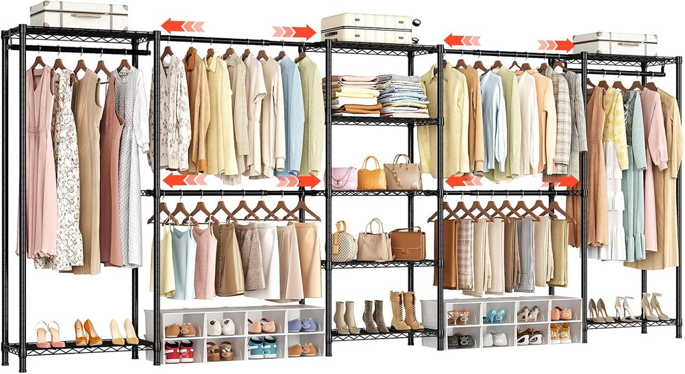 ONBRILL E5 Expandable Heavy Duty Large Freestanding Closet Organizer System