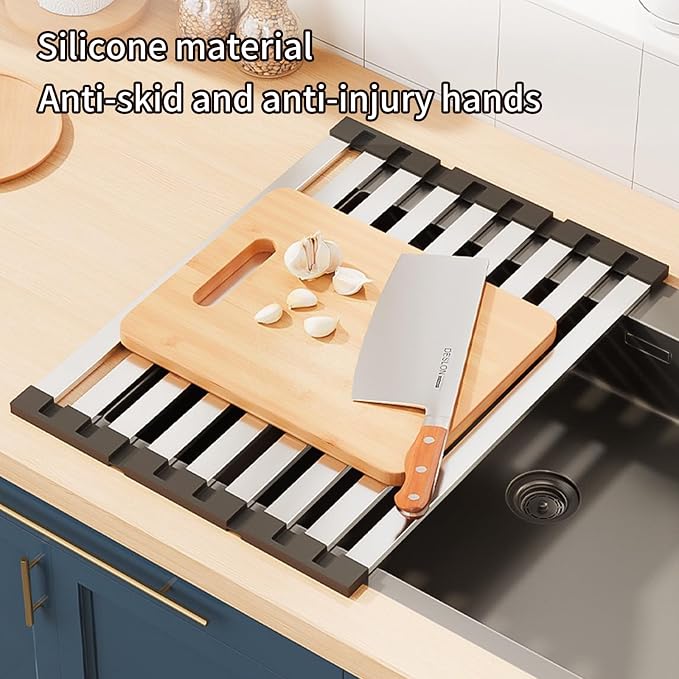 Foldable Dish Drying Rack, Over The Sink Dish Drying Rack ，Dish Drying mat，Dish